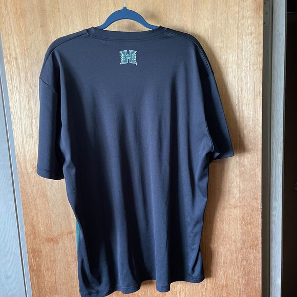 University of Hawaii Athletic Shirt, XL, black/green - Picture 2 of 3